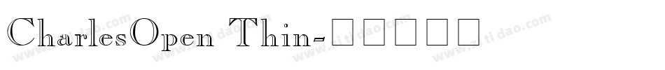 CharlesOpen Thin字体转换